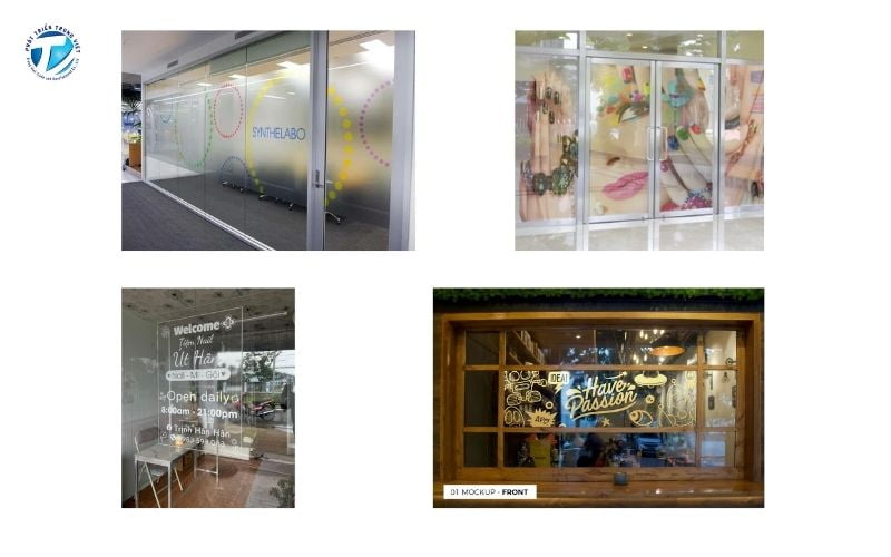 Decal dán kính quảng cáo